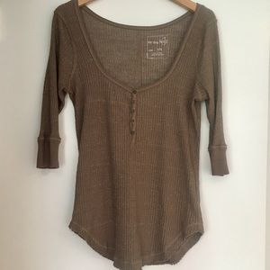 We the Free Thermal Henley Top